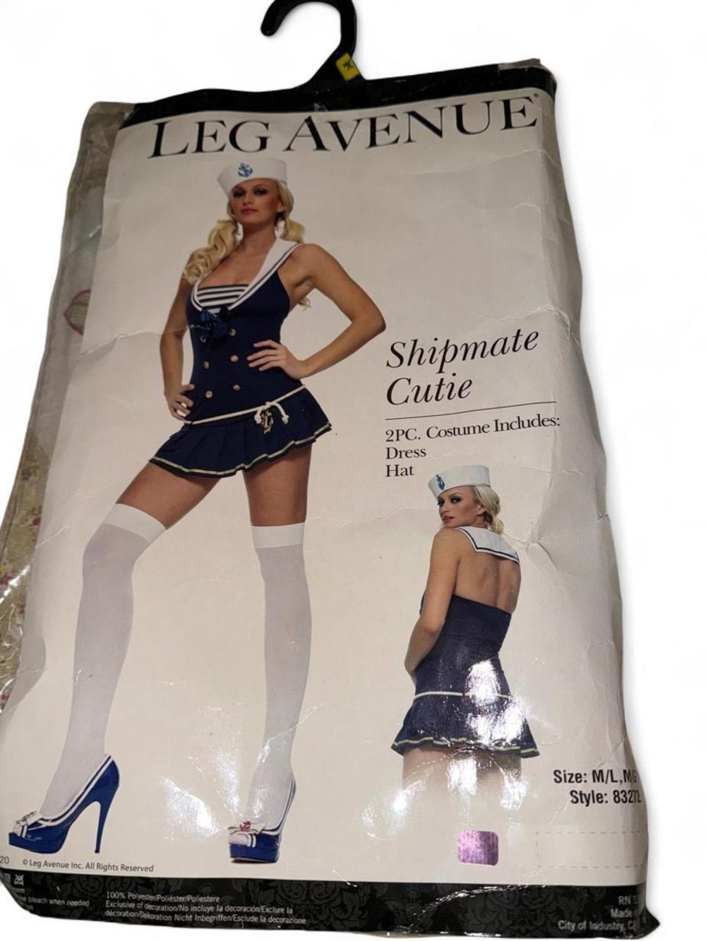 Leg Avenue Navy & White Shipmate Sailor Costume Dress with Hat